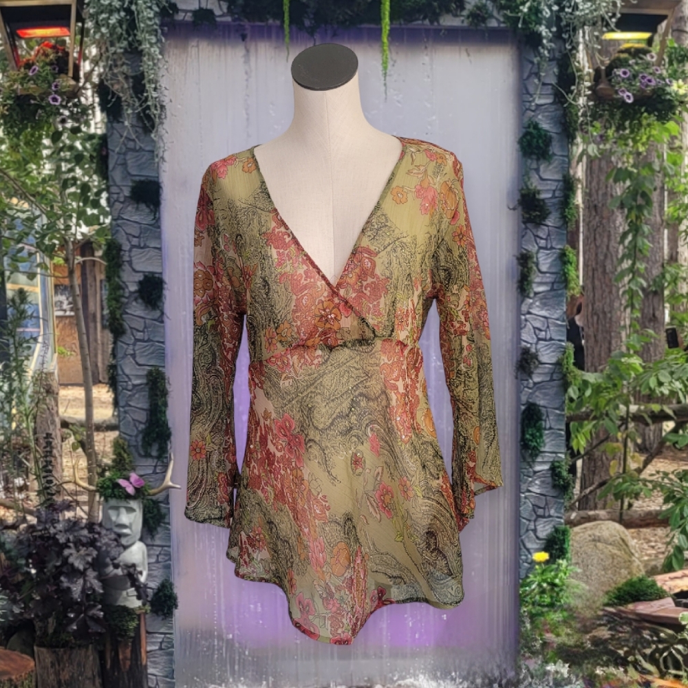 Y2K Bohemian Top